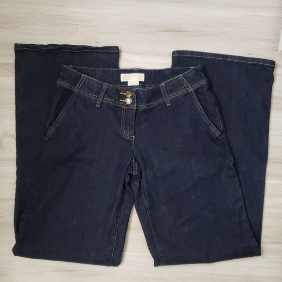 Michael Kors Dark Flap Pocket Wide Leg Jeans J10 - Picture 3 of 6